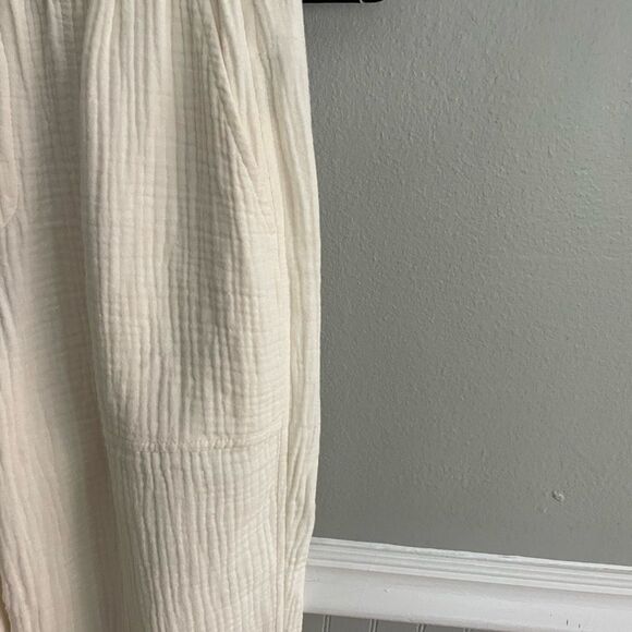 Madewell Gauze Ivory Wide Leg Pants Women's Size XXS Petite - Picture 8 of 11